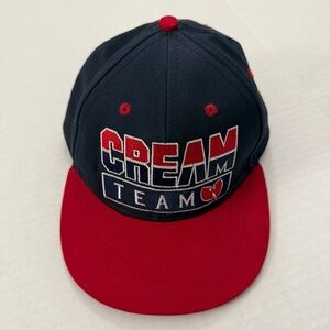 🔴Wu-Tang Hat CREAM TEAM Rare Navy Red Raekwon Gza WuTang Clan